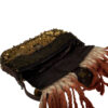 Fendi Embellished Felt Fringe Baguette in Brown RARE - Image 6