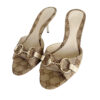 Gucci Monogram Horsebit Heels in Beige / Cream UK 3 - Image 2