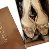 Gucci Monogram Horsebit Heels in Beige / Cream UK 3 - Image 6