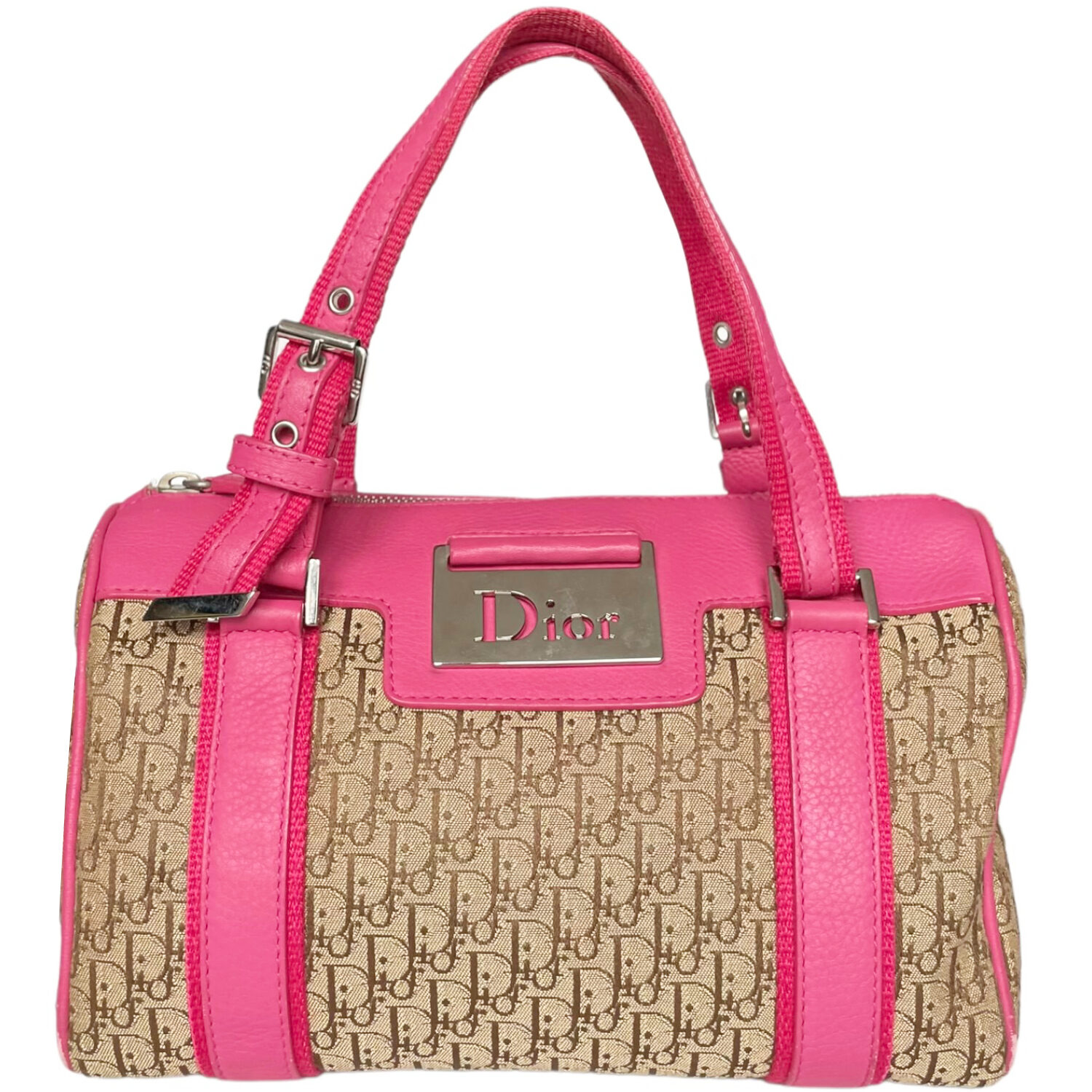 Vintage Womens Christian Dior Pink Monogram Trotter Bag Handbag Number 2   Being Patient