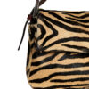 Fendi Zebra Print Ponyskin-Style Calfskin Shoulder Baguette Bag in Tan / Black - Image 4