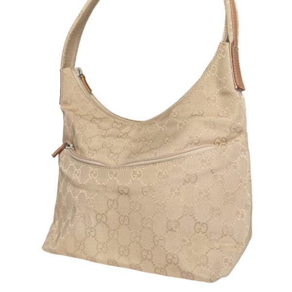 Gucci Monogram Shoulder Bag in Beige - Image 4