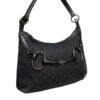 Gucci Monogram Horsebit Shoulder Bag in Black / Silver - Image 2