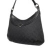 Gucci Monogram Horsebit Shoulder Bag in Black / Silver - Image 4