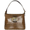 Vintage Fendi Monogram PVC Shoulder Baguette Bag in Brown | NITRYL