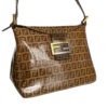 Fendi Monogram PVC Shoulder Baguette Bag in Brown - Image 2