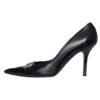 Dior Logo Leather Heels in Black / Silver UK 7 - Image 2
