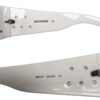 Miu Miu Chrome Logo Wraparound Sunglasses in White / Silver - Image 4