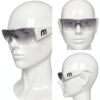 Miu Miu Chrome Logo Wraparound Sunglasses in White / Silver - Image 3