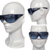 Miu Miu Logo Oversized Wraparound Sunglasses in Blue / Silver - Image 3