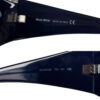 Miu Miu Logo Oversized Wraparound Sunglasses in Blue / Silver - Image 4