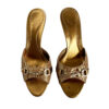 Gucci Monogram Heels in Metallic Gold UK 5 - Image 3