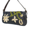 Fendi Daisy Flower Denim Shoulder Baguette Bag - Image 3