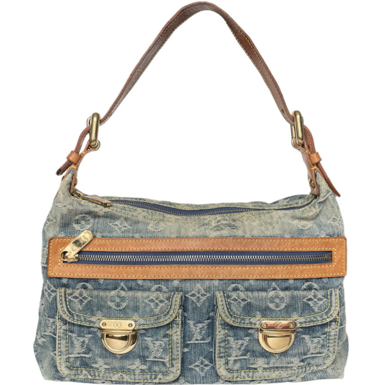 Vintage Louis Vuitton Monogram Denim Baggy Shoulder Bag | NITRYL