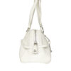 Dior Leather Shoulder Bag in White with Silver Spellout Strap - Image 4
