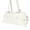 Dior Leather Shoulder Bag in White with Silver Spellout Strap - Image 3