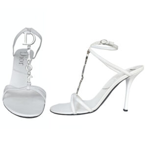 Dior Spellout Logo Heels in White UK 4.5 | NITRYL