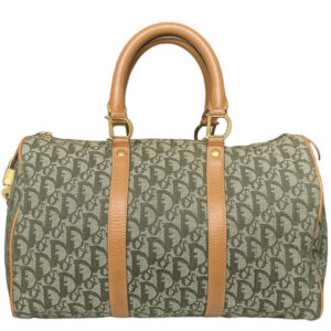 Vintage Dior Monogram Weekend Boston Bag in Green | NITRYL