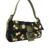Fendi Lemon Embroidered Beaded Shoulder Baguette Bag in Black / Green with Exotic Leather Detailing - Image 2