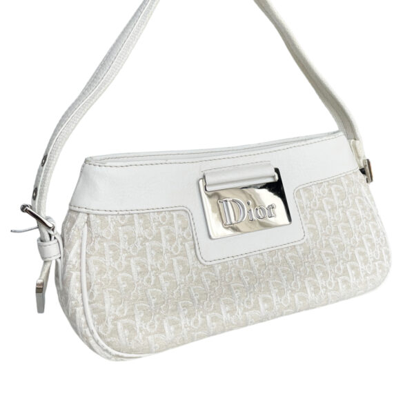 Dior Monogram Mini Columbus Shoulder Bag in White / Silver - Image 2