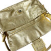 Fendi Leather Crystal Encrusted Shoulder Baguette Bag in Gold - Image 8