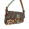 Fendi Monogram / Leopard Calfskin Shoulder Baguette Bag with Iridescent Exotic Leather Detailing - Image 2