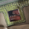 Fendi Lemon Embroidered Beaded Shoulder Baguette Bag in Black / Green with Exotic Leather Detailing - Image 8