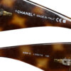 Chanel Diamante Wraparound Sunglasses in Tortoiseshell Brown / Gold - Image 3