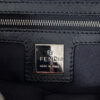 Fendi Calfskin Striped Shoulder Baguette Bag in White / Black - Image 7