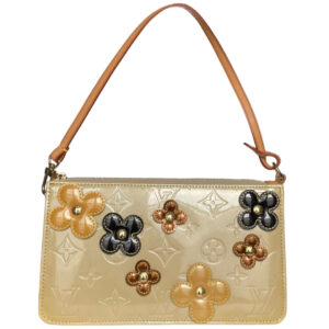 Vintage Louis Vuitton Monogram Flower Pochette Shoulder Bag in Beige | NITRYL