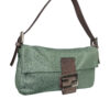 Fendi Metallic Shoulder Baguette Bag in Green / Silver - Image 2