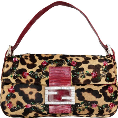 Fendi best sale leopard baguette