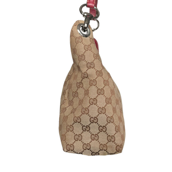 Gucci Monogram Shoulder Bag in Beige / Maroon - Image 3