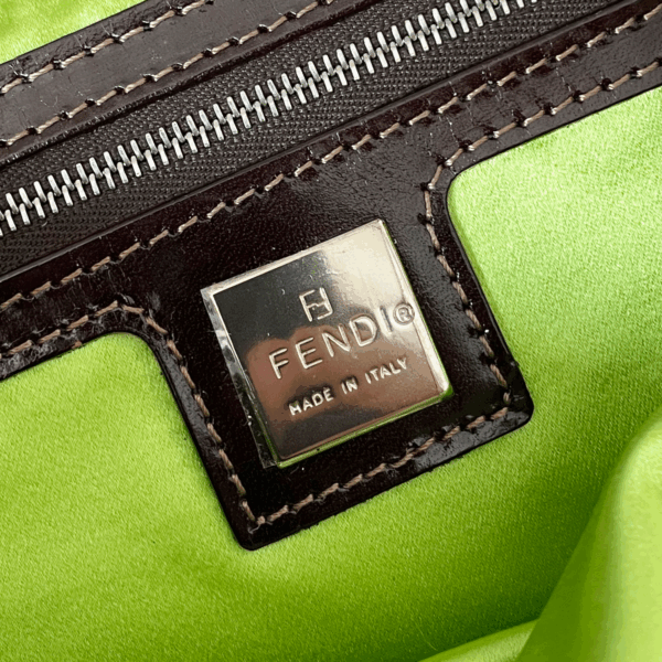 Fendi Monogram Daisy Shoulder Baguette Bag - Image 7