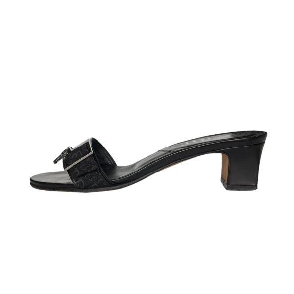 Dior Monogram Lock Heels in Black / Silver UK 4 - Image 4