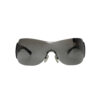 Prada Rimless Wraparound Sunglasses in Black - Image 2