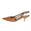 Prada Logo Slingback Heels in Tan UK 3 - Image 3