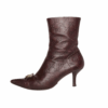 Gucci Monogram Heeled Boots in Brown / Gold UK 3 - Image 3