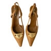 Prada Logo Slingback Heels in Tan UK 3 - Image 2