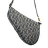Dior Trotter Monogram Saddle Shoulder Bag in Navy / Gold - Image 3