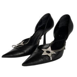 Vintage Dior Hardcore Star Heels in Black / Silver UK 5.5 | NITRYL