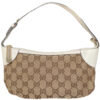 Vintage Gucci Monogram Mini Shoulder Bag in Beige / White / Gold | NITRYL