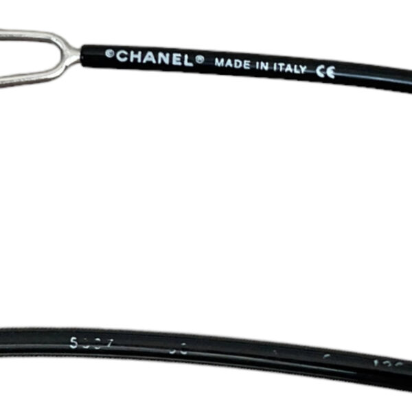 Chanel Logo Sunglasses in Black / Silver - Image 4