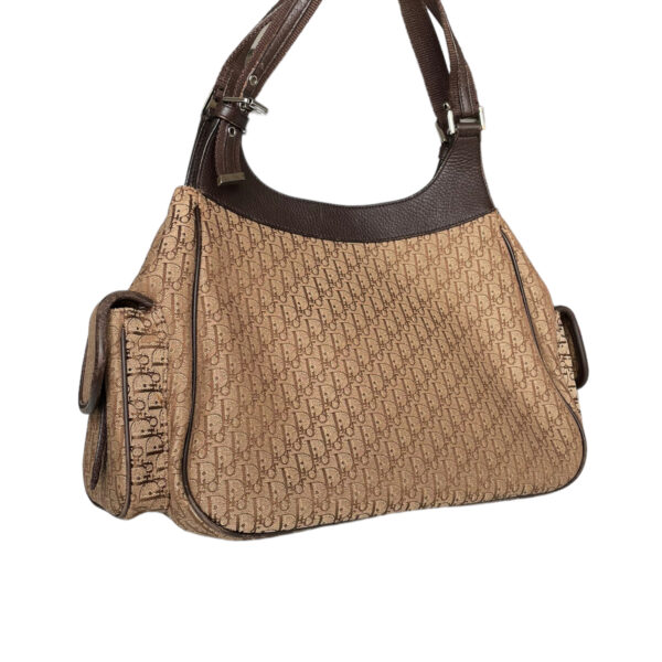 Dior Monogram Pocket Shoulder Bag in Beige / Brown - Image 3