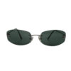 Chanel Rimless Oval Sunglasses in Black / Silver - Image 2