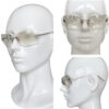 Chanel Diamante Rimless Sunglasses in Clear / Silver - Image 5
