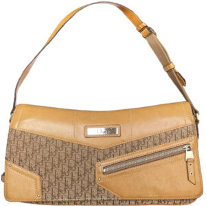 Vintage Dior Monogram Shoulder Bag in Beige / Tan | NITRYL