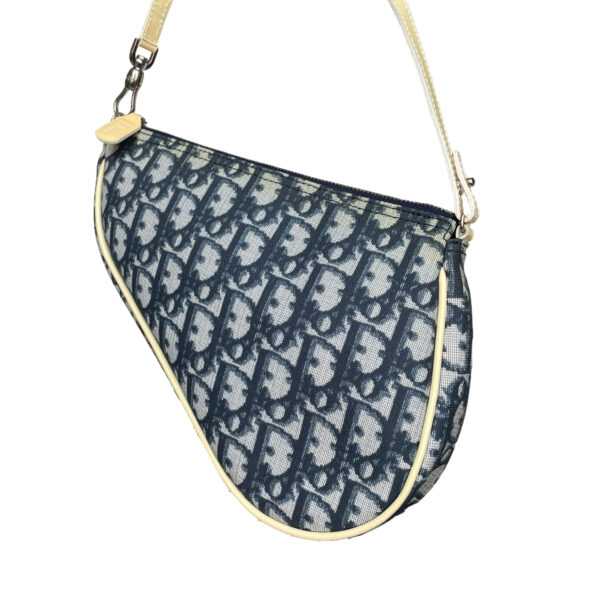 Dior Trotter Monogram Saddle Bag in Blue - Image 3
