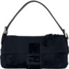 Vintage Fendi Beaded Flower Shoulder Baguette Bag with Calfskin Detailing | NITRYL