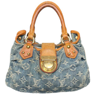 Vintage Louis Vuitton Monogram Denim Mini Pleaty Bag in Blue | NITRYL